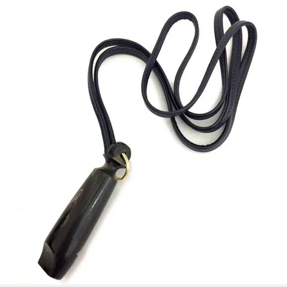 HERMES DOG WHISTLE NECK STRAP SILVER METALLIC/1C0415 - Picture 5 of 10